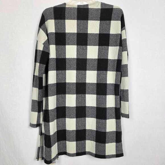 Beeson River Large Buffalo Plaid Open Front Cardigan - Picture 4 of 6
